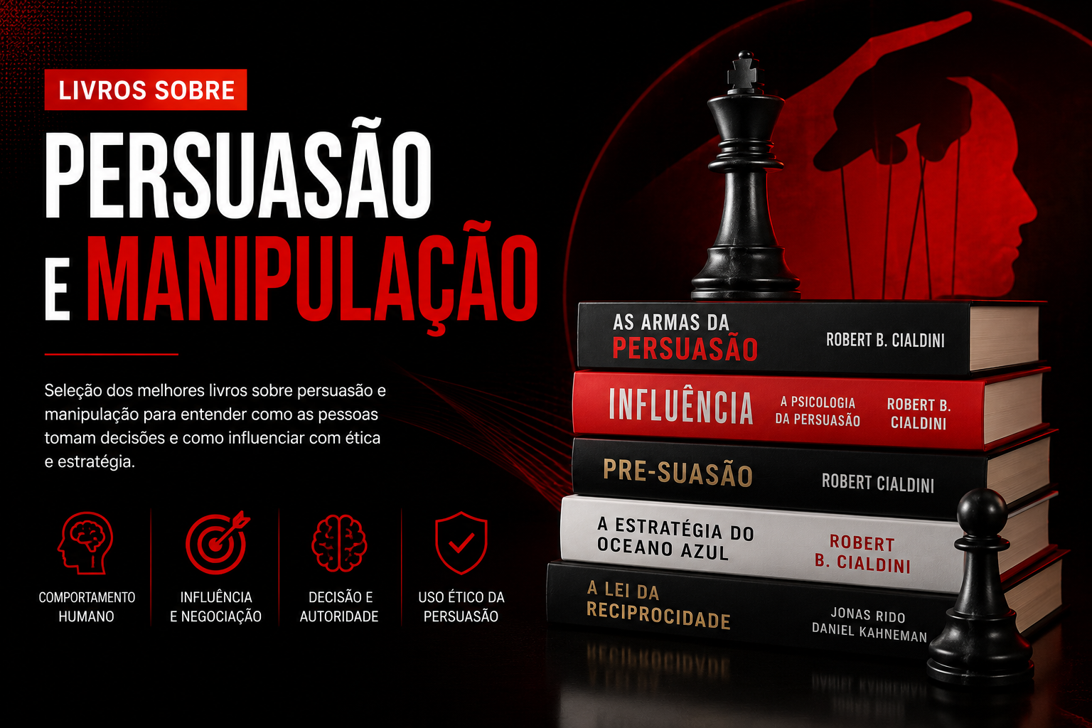 Livros sobre persuasão e manipulação no blog da Alcateia